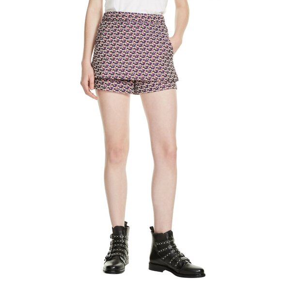 Maje Irosa Floral Jacquard Skort Shorts ASO Veronica Lodge - Picture 5 of 11